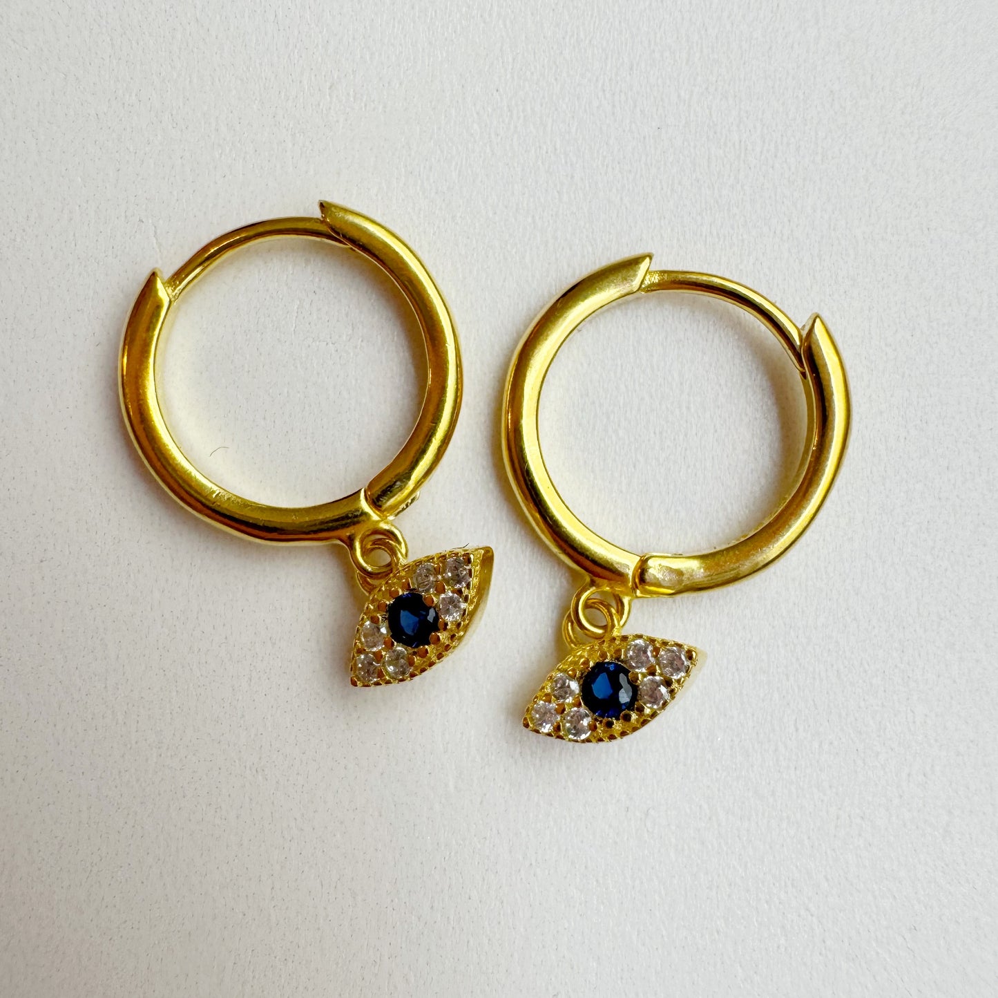 Evil Eye Hoop Gold